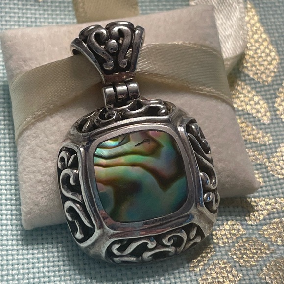 Stunning abalone pendant sterling silver - Picture 1 of 3